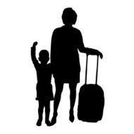Vector silhouette of family N116