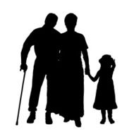 Vector silhouette of family N117