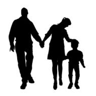 Vector silhouette of family N118