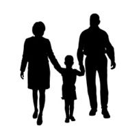 Vector silhouette of family N119