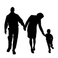 Vector silhouette of family N120