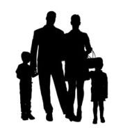 Vector silhouette of family N121