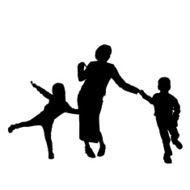 Vector silhouette of family N123