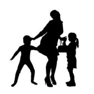 Vector silhouette of family N124