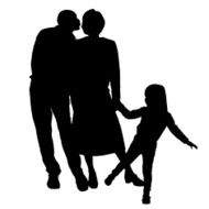 Vector silhouette of family N125