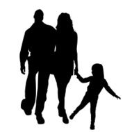 Vector silhouette of family N126
