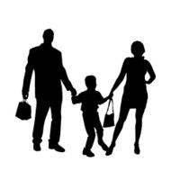 Vector silhouette of family N127