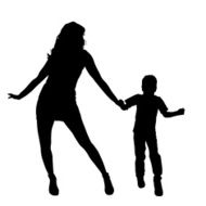 Vector silhouette of family N128