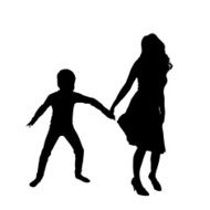 Vector silhouette of family N129
