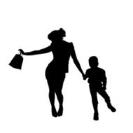 Vector silhouette of family N130