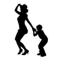 Vector silhouette of family N131