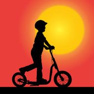 Vector silhouette of boy N27