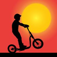 Vector silhouette of boy N29