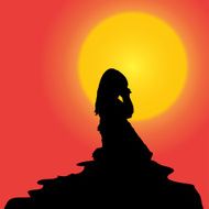 Vector silhouette of girl N43