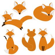 Cute fox set