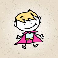 hand drawing cartoon abstract happy kids N9