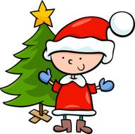 santa claus boy cartoon illustration