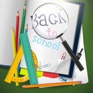 Back to school - creative vector background