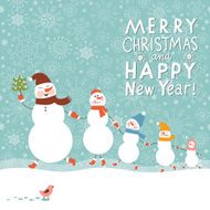 Family of snowmen