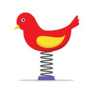 Spring Playground Bird Vector Illustration