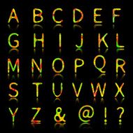 ABC Kids funny alphabet set vector N2