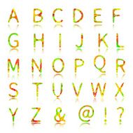 Colorful children alphabet with different cartoon pattern N4