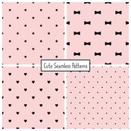 Set of four retro seamless backgrounds
