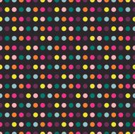 Color dot seamless repeat pattern on dark background