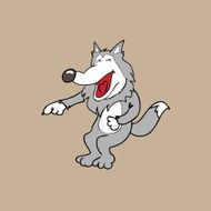 Wolf man laughing