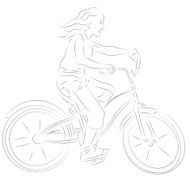 Girl on a bike sketch