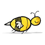 child&#039;s drawing of a bee