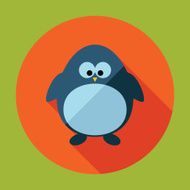 Flat modern design with shadow vector penguin