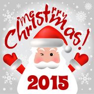 2015 Merry Christmas card or background with Santa Claus