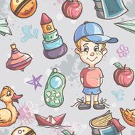 Seamless texture of children&#039;s toys for the boy N2