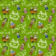Seamless background with kids