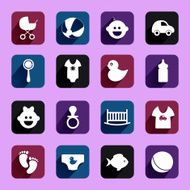 Volume icons set baby