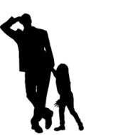 Vector silhouette of a family N38