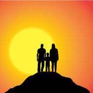 Vector silhouette of family N134