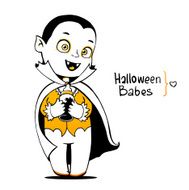 Cute baby vampire Dracula young nipple bottle with fresh blood N8