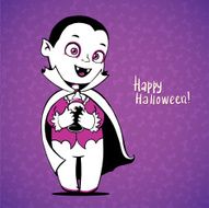 Cute baby vampire Dracula young nipple bottle with fresh blood N9