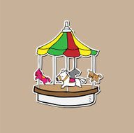 Merry go round amusement playground