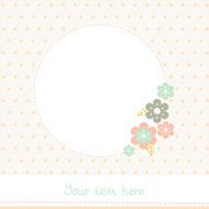 Romantic vintage frame with decorative elements