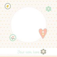 Romantic vintage frame with decorative elements N2