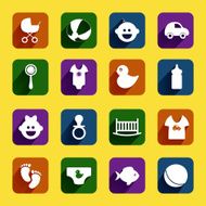 Volume icons set baby N2