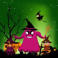 halloween night and kids costumes