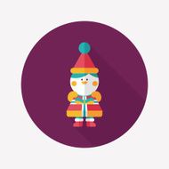 Christmas boy flat icon with long shadow eps10 N20