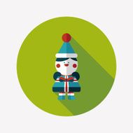 Christmas boy flat icon with long shadow eps10 N22