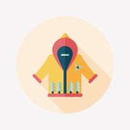 Christmas costume flat icon with long shadow eps10
