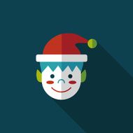 Christmas boy flat icon with long shadow eps10 N32