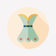 Christmas costume flat icon with long shadow eps10 N5